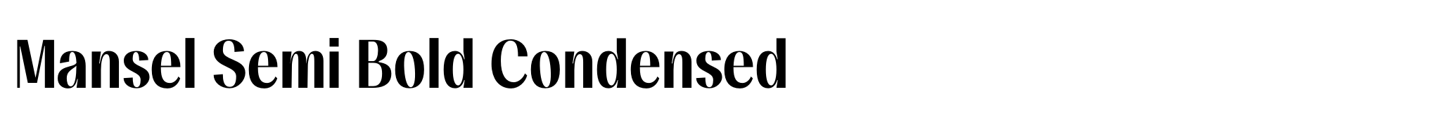 Mansel Semi Bold Condensed image